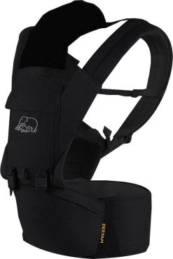 Deryan Pack Luxe Ergonomische Draagzak - Babydrager + Opbergvakjes - Zwart -Babyproducten Uitverkoop 805x1200 4