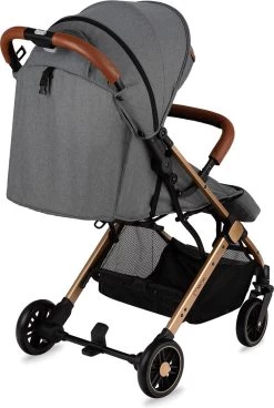 MoMi Wandelwagen - Compacte Lichtgewicht Buggy - Estelle - Gray-Gold (geschikt Van 6mnd - 15kg) -Babyproducten Uitverkoop 806x1200 6