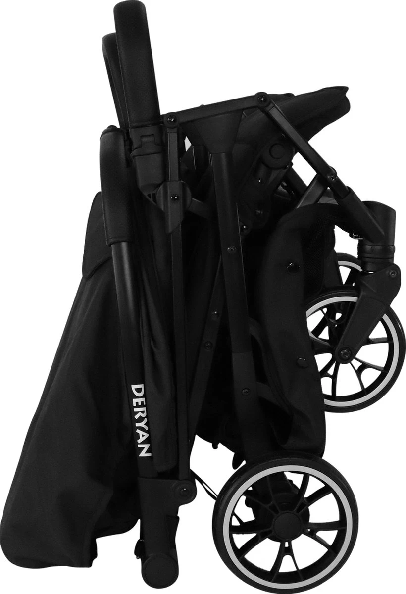 Deryan Luxe Rolo X2 Dubbele Buggy - Duo Buggy - Zwart 9 Deryan Luxe Rolo X2 Dubbele Buggy - Duo Buggy - Zwart - Afbeelding 9