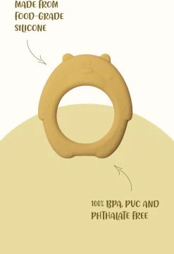 J.Børn Silicone Bijtring Beer - Sage - Bijtspeelgoed - Baby -Babyproducten Uitverkoop 821x1200 1