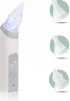 AQUILA Elektrische Neusreiniger Voor Baby En Kinderen - Neuszuiger Baby - Neuspeer - Vrij Van BPA - Oplaadbaar - 3 Standen, Muziek En Licht Voor Afleiding
