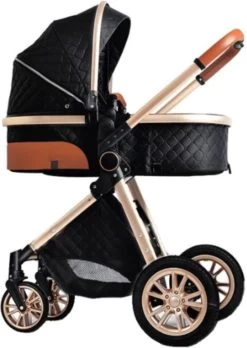 Merkloos Kinderwagen 3-in-1 – Luxe Kinderwagen - Buggy – Wandelwagen - Multifunctioneel – Opklapbaar – Incl. Autostoel – Zwart -Babyproducten Uitverkoop 852x1200 2