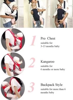 Baby Draagzak Blauw - Baby Carrier – Baby Drager Max. 15 Kg - 2 Tot 18 Maanden - Ergonomisch - Baby Draagdoek - Heupdrager - Steundrager Baby -Babyproducten Uitverkoop 869x1200 1