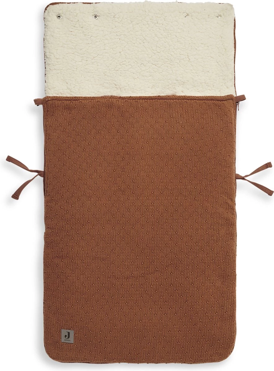 Jollein Voetenzak Voor Autostoel & Kinderwagen - Bliss Knit - Caramel 5 Jollein Voetenzak Voor Autostoel & Kinderwagen - Bliss Knit - Caramel - Afbeelding 5