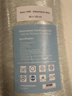 Baby Matras Mels – 100% Micropercale – Open Cel Ademend – Anti Verstikkend – Kindermatras 60x120 Cm -Babyproducten Uitverkoop 899x1200 20