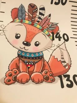 Groeimeter Schattige Dieren Babykamer Kinderkamer - Canvas Meetlat Kind - Hout - 200x20 Cm - Decoratie Meetlint - Wanddecoratie -Babyproducten Uitverkoop 900x1200 47