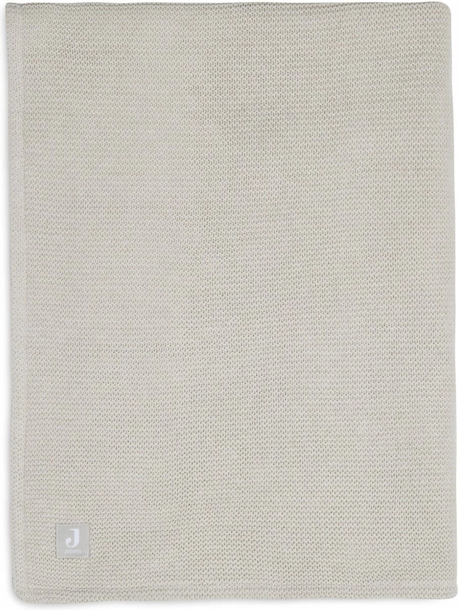 Jollein Baby Deken Ledikant 100x150cm Basic Knit - Nougat/Fleece 1 Jollein Baby Deken Ledikant 100x150cm Basic Knit - Nougat/Fleece