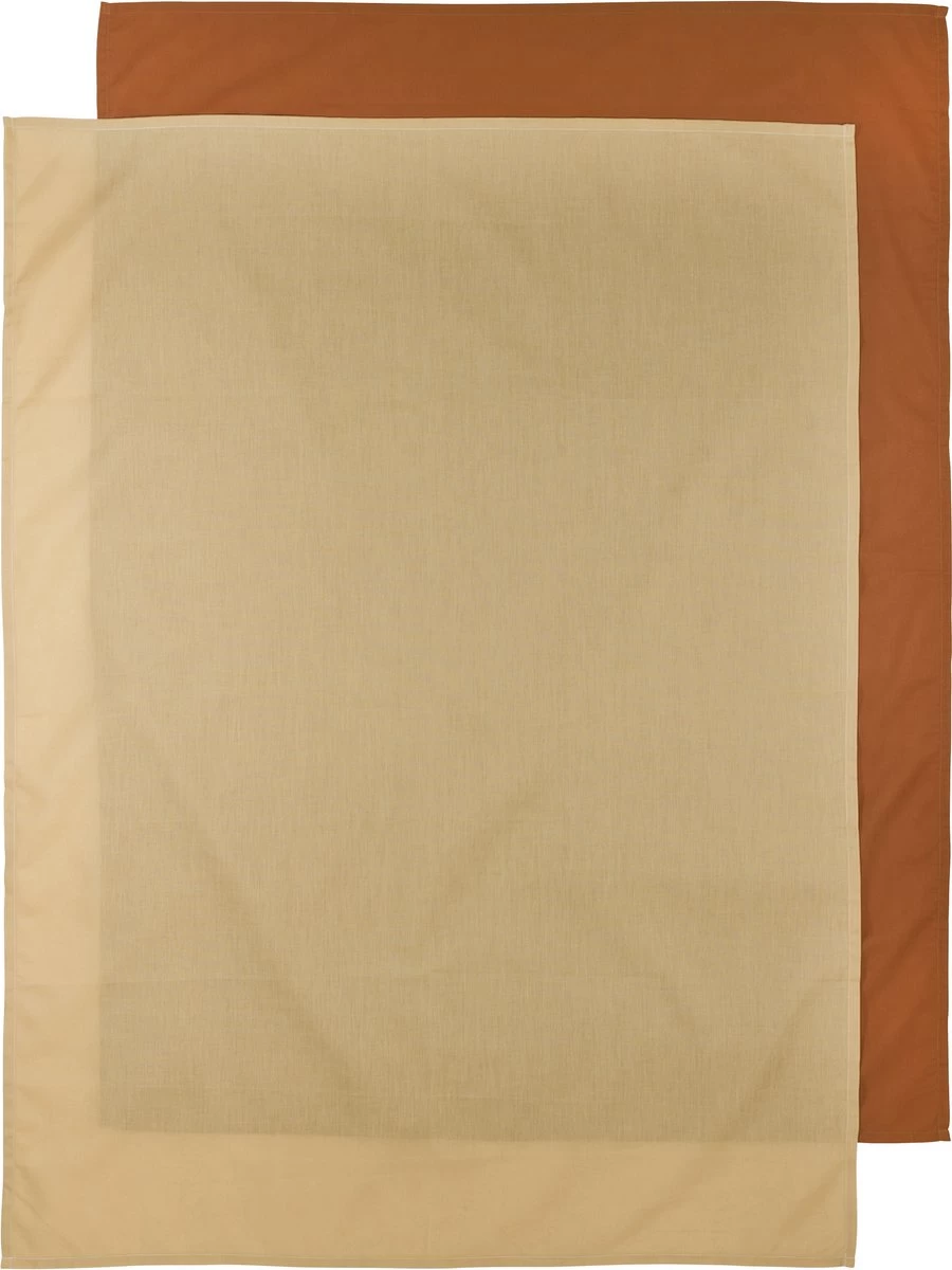 Meyco Uni Wieglaken 2-pack - Camel/warm Sand - 75x100 Cm 1 Meyco Uni Wieglaken 2-pack - Camel/warm Sand - 75x100 Cm