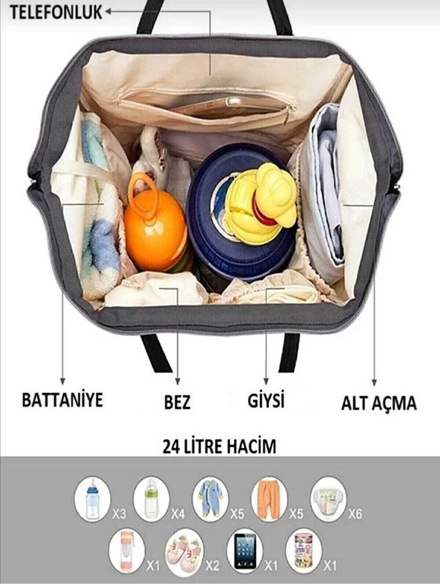 Luiertas Rugzak - Zwart - Inclusief Flessenwarmhouder - Kinderwagenhaken En Isoleervak 3 Luiertas Rugzak - Zwart - Inclusief Flessenwarmhouder - Kinderwagenhaken En Isoleervak - Afbeelding 3