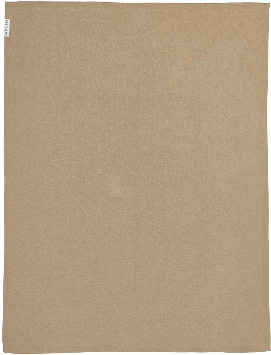Meyco Wiegdeken Knit Basic - Taupe - 75x100cm 2 Meyco Wiegdeken Knit Basic - Taupe - 75x100cm - Afbeelding 2