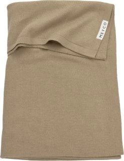 Meyco Wiegdeken Knit Basic - Taupe - 75x100cm