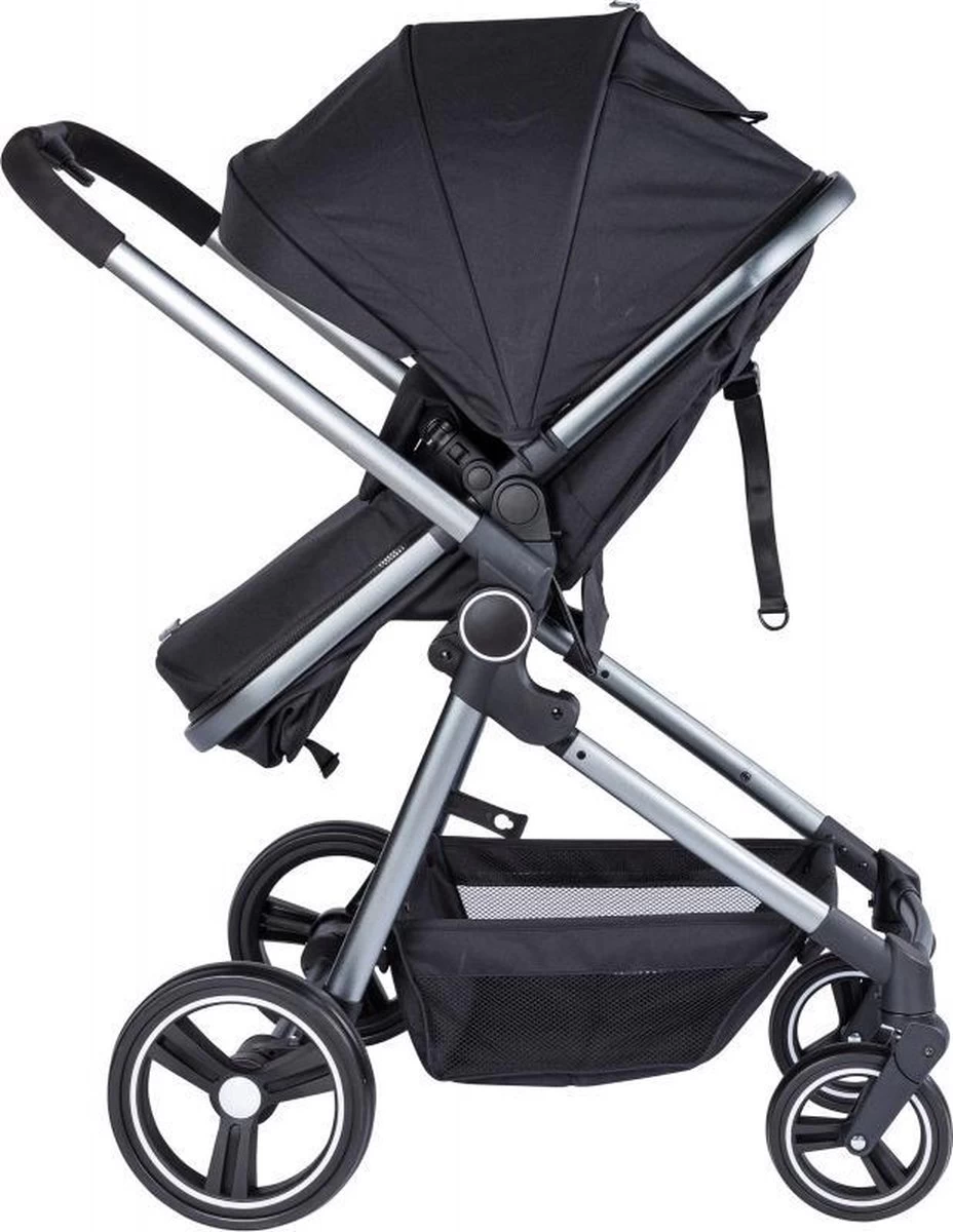 Puck Stroller 3 In 1 Max Zwart Met Frame Antra Incl Autostoel/Adapter/Mamabag 11 Puck Stroller 3 In 1 Max Zwart Met Frame Antra Incl Autostoel/Adapter/Mamabag - Afbeelding 11