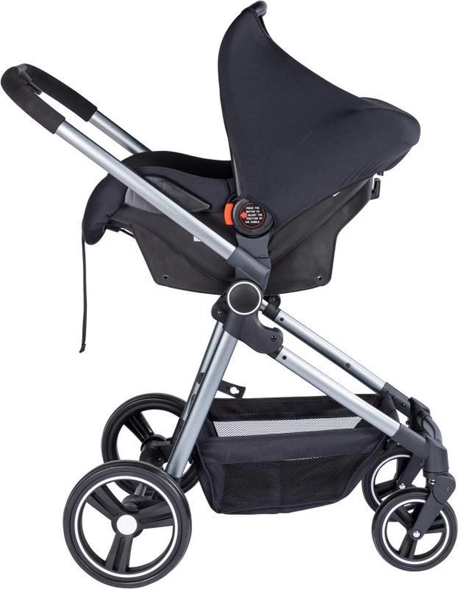 Puck Stroller 3 In 1 Max Zwart Met Frame Antra Incl Autostoel/Adapter/Mamabag 10 Puck Stroller 3 In 1 Max Zwart Met Frame Antra Incl Autostoel/Adapter/Mamabag - Afbeelding 10