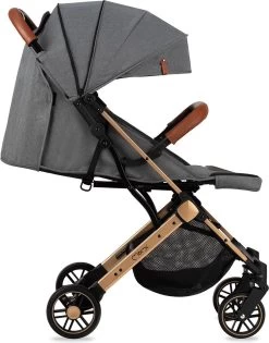 MoMi Wandelwagen - Compacte Lichtgewicht Buggy - Estelle - Gray-Gold (geschikt Van 6mnd - 15kg) -Babyproducten Uitverkoop 942x1200 1