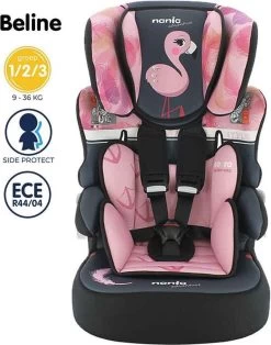 Nania - Autostoel BELINE Animals - Groep 1/2/3 - Meegroeistoel - Van 9 Tot 36 Kg - FLAMINGO -Babyproducten Uitverkoop 944x1200 1