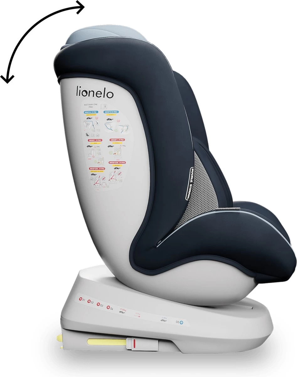 Lionelo Bastiaan One - Autostoel - 360° Met IsoFix (0-36kg) - Groep 0-1-2-3 Autostoel Voor Kinderen Van 0 Tot 12 Jaar 5 Lionelo Bastiaan One - Autostoel - 360° Met IsoFix (0-36kg) - Groep 0-1-2-3 Autostoel Voor Kinderen Van 0 Tot 12 Jaar - Afbeelding 5