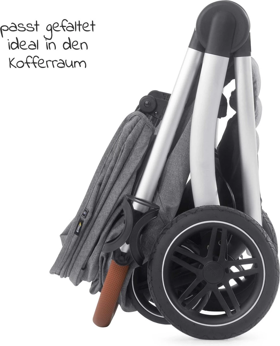 Hauck UpTown Buggy - Met één Hand Opvouwbaar - Grijs 4 Hauck UpTown Buggy - Met één Hand Opvouwbaar - Grijs - Afbeelding 4
