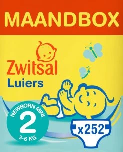 Zwitsal Luiers - Mini Maat 2 - 252 Stuks - Voordeelverpakking