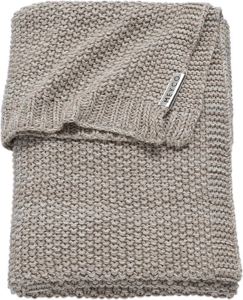 Meyco Wiegdeken Relief Mixed - Zand - 75x100 Cm 1 Meyco Wiegdeken Relief Mixed - Zand - 75x100 Cm
