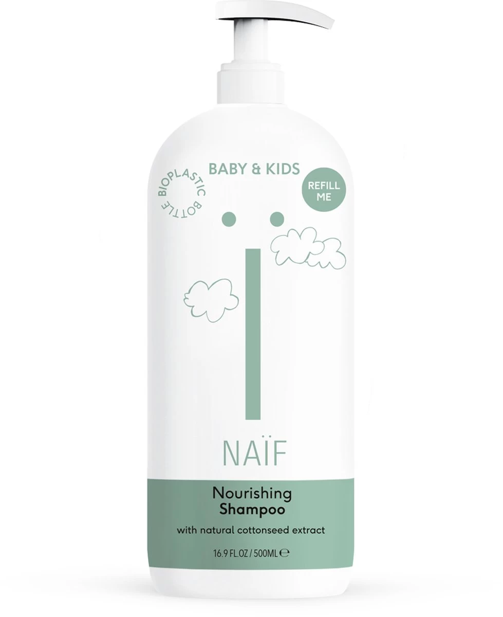 Naïf Voedende Shampoo Pompfles - Baby En Kids - 500ml - Met Natuurlijke Ingrediënten 1 Naïf Voedende Shampoo Pompfles - Baby En Kids - 500ml - Met Natuurlijke Ingrediënten
