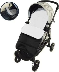 Achaté Voetenzak - Voor Kinderwagen Of Stoeltje – Baby Slaapzak - Autostoel - Wit